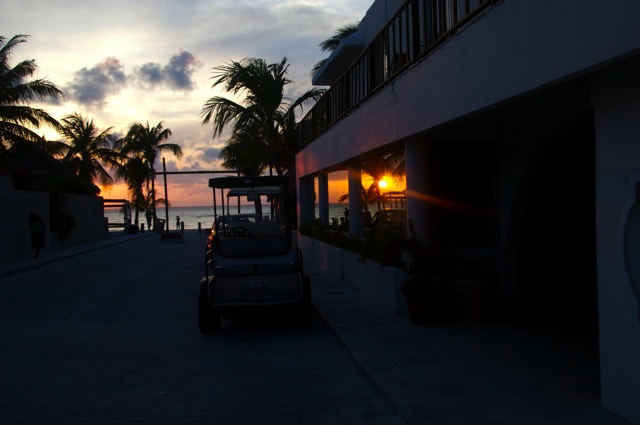 Sunset, Golf Cart