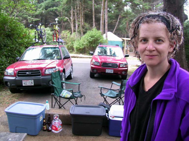 Jenn and the Subaru Foresters.