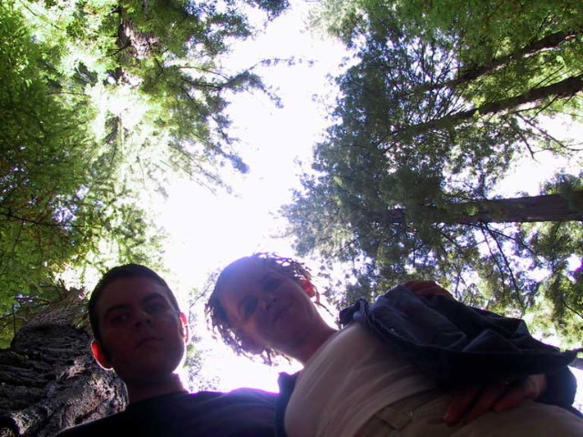 Rob and Jenn. Avenue of the Giants.