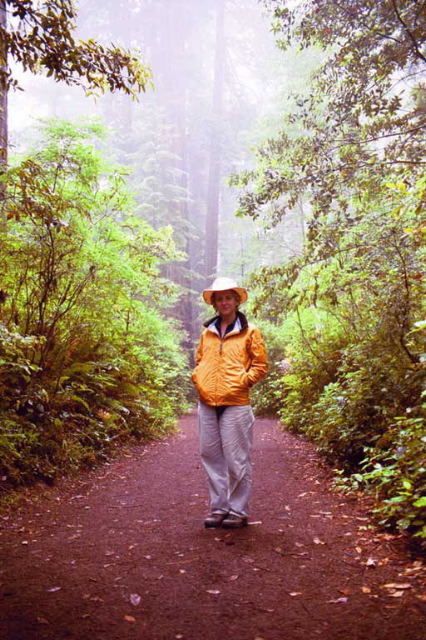 Jenn on the trail.