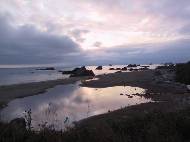 Sunset over the Pacific.