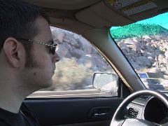 Rob driving through California