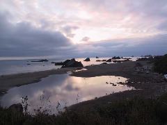 Sunset over the Pacific.